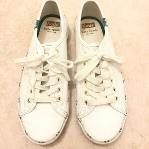 Keds × Kate spade white lether sneakers